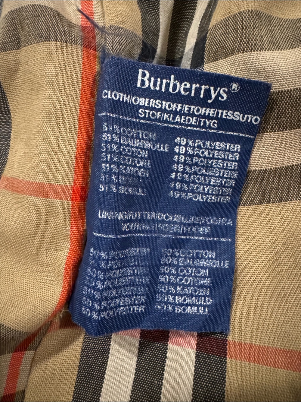 AUTHENTIC VINTAGE BURBERRY LONG TRENCH COAT SIZE 14 - Picture 5 of 12